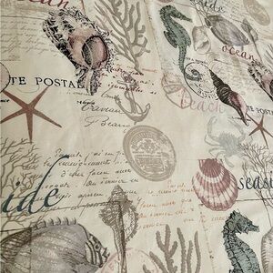 Avanti The Art of the Bath Coastal Seashell Shell Shower Curtain Cream & Brown